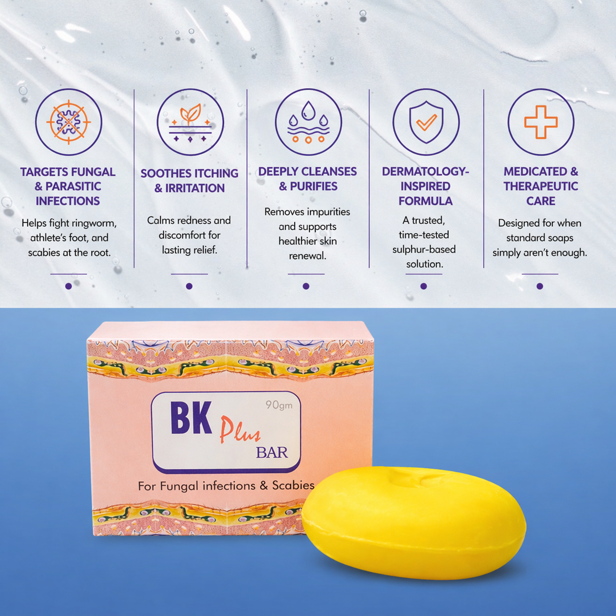 BK Plus Bar – For Fungal Infections & Scabies Relief