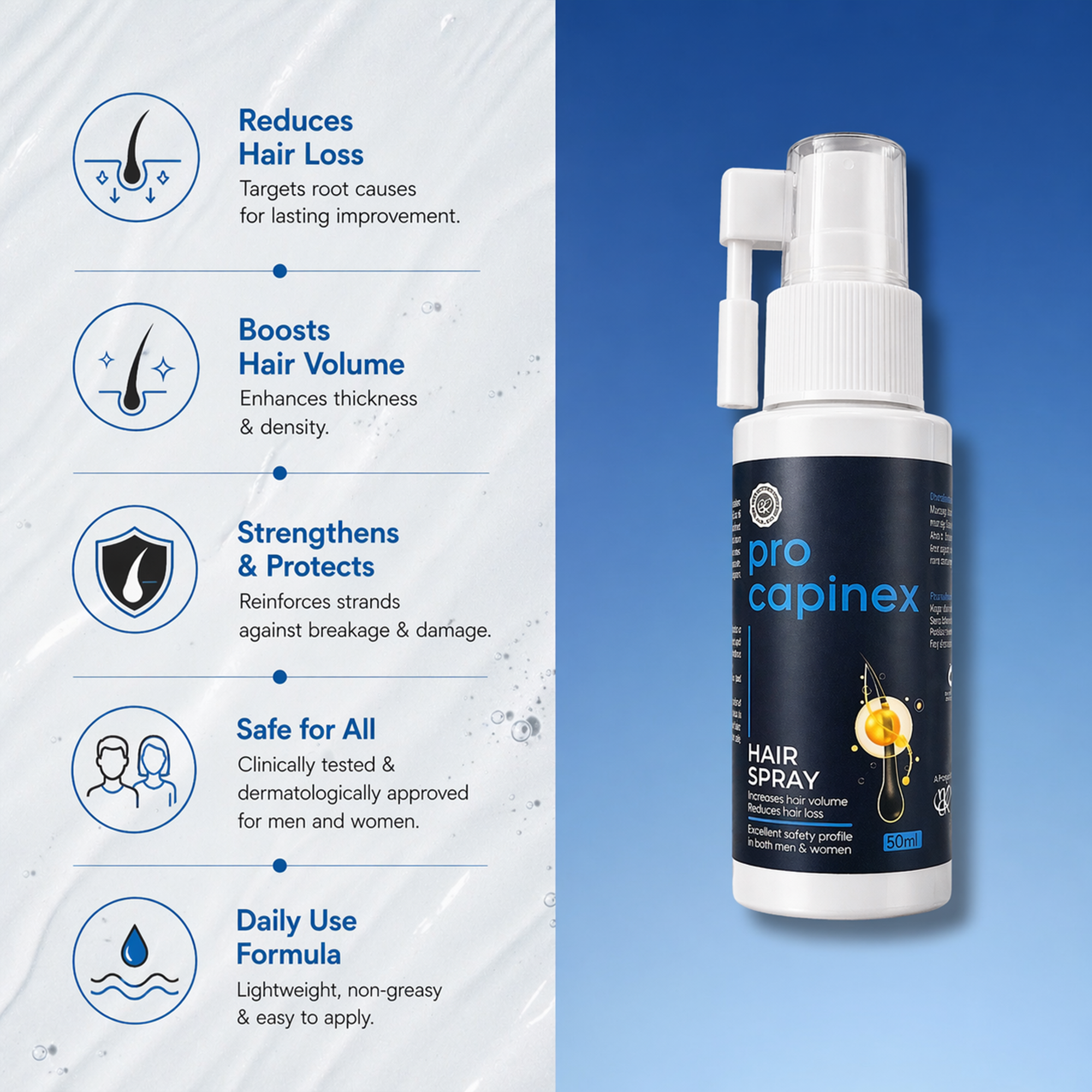 Procapinex Hair Spray - For Stronger, Fuller & Healthier Hair
