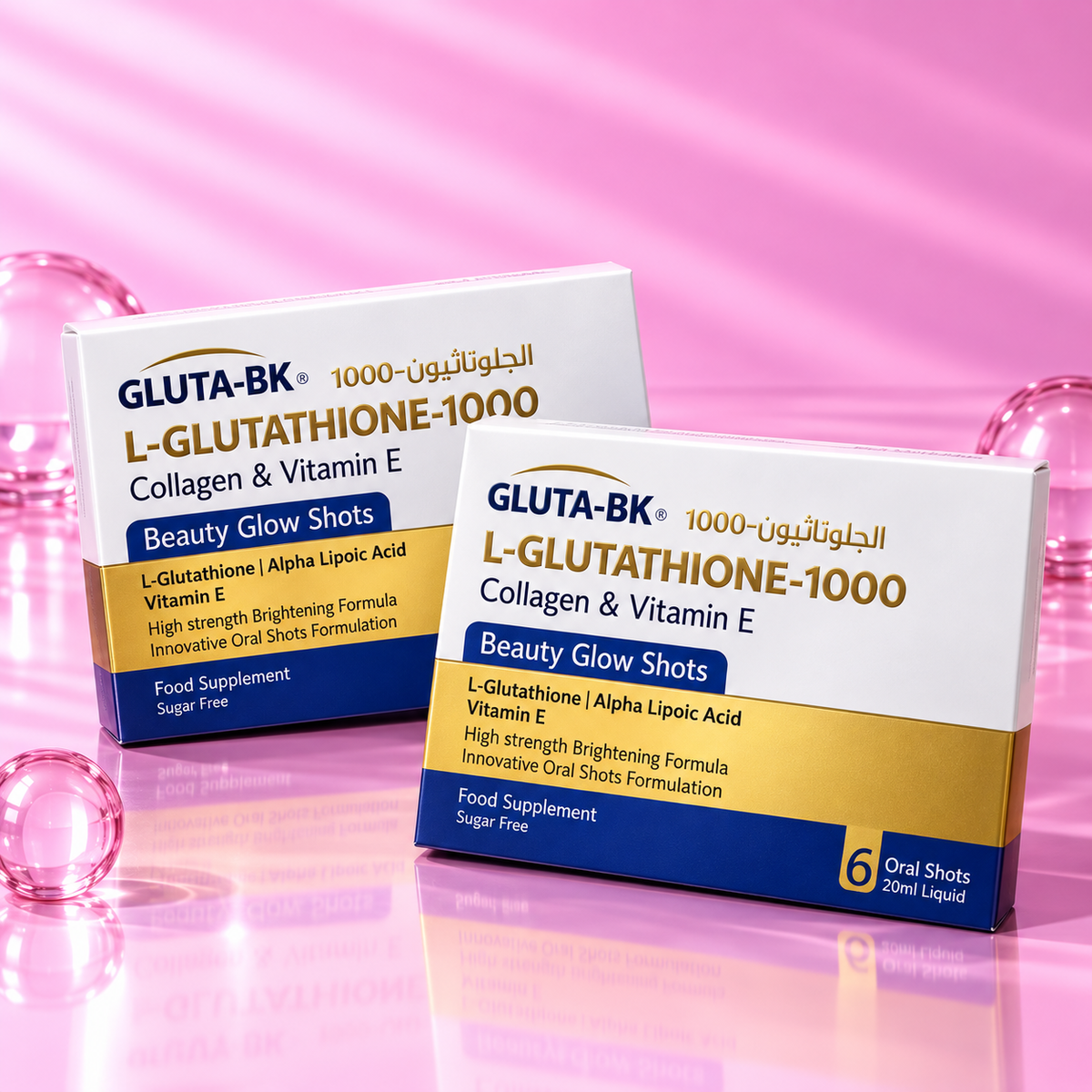 GLUTA-BK™ Whitening Oral Shots - Pack of 2 (2 week Dose)