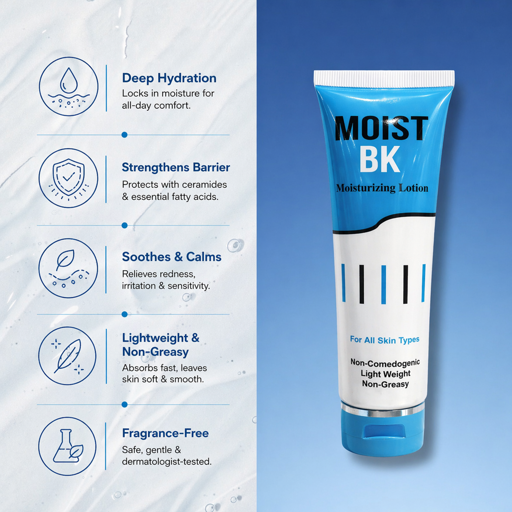MOIST-BK™ Moisturizing Lotion – Deep Hydration & Barrier Repair